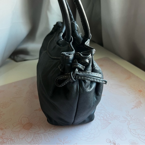 VTG Y2K Vicen Black Leather Shoulder Bag NWT - Picture 8 of 12